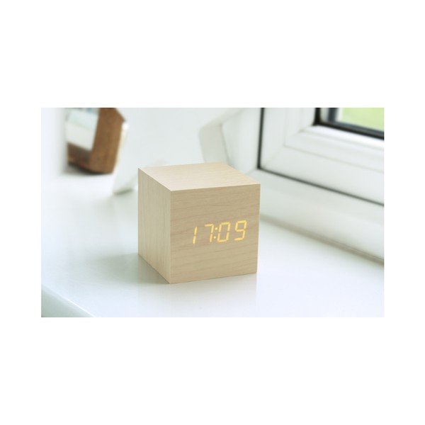 Digitaalne äratuskell Wooden Cube Click – Gingko-image-3