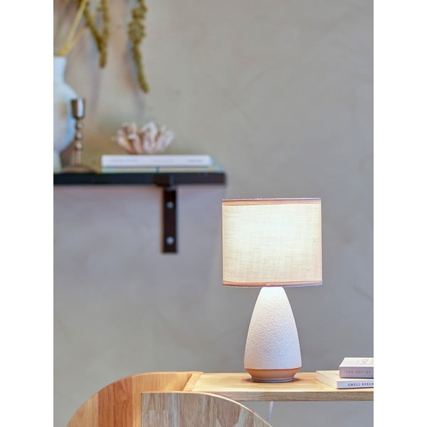 Valge/beež lauavalgusti tekstiilist varjuga (kõrgus 27,5 cm) Paprica - Bloomingville-image-2