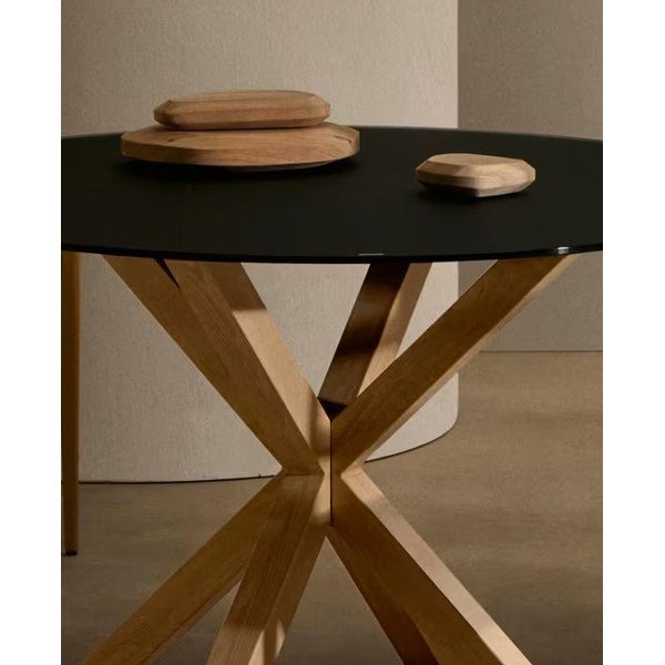 Söögilaud klaasist pealispinnaga 100x200 cm Argo - Kave Home-image-1