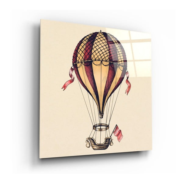Klaasimaal Ballon Teekond vabaduse poole, 60 x 60 cm Balloon Journey - Insigne