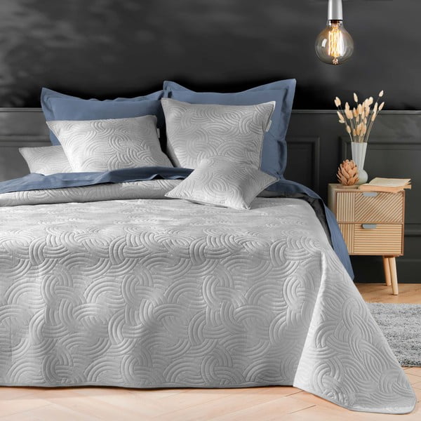 Hall sametist voodikatte ja padjapüüri komplekt 240x260 cm Solange - douceur d'intérieur-image-1