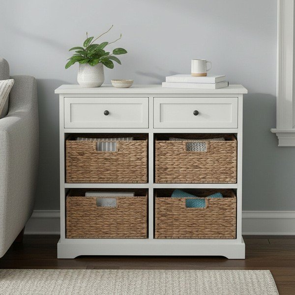 Elevandiluu kummut, valmistatud täispuidust paulownia puidust, 76x70x33 cm Vermont - Premier Housewares-image-1