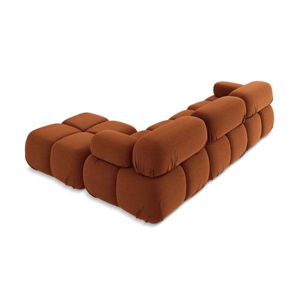 Oranž sametist modulaarne nurgadiivan Lokua - Makamii-image-4