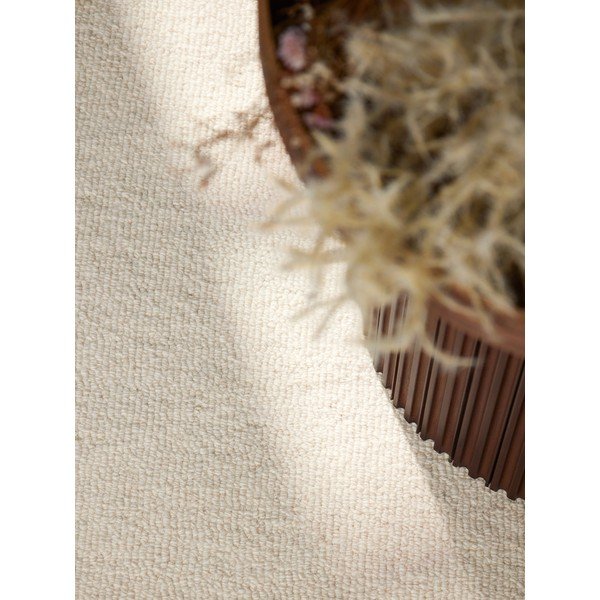 Kreemikas käsitsi kootud villane ümmargune vaip ø 160 cm Puristic Knots - Elle Decoration-image-3