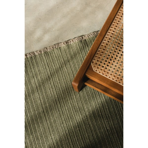 Khaki värvi käsitsi kootud puuvillane vaip 200x300 cm Handloom - Lorena Canals-image-4