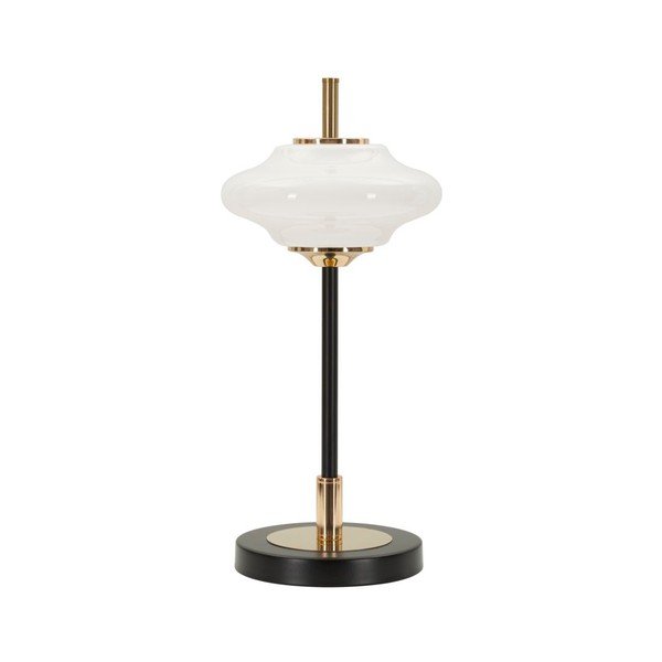 Valge/must laualamp klaasist varjuga (kõrgus 46 cm) Vintage - Mauro Ferretti