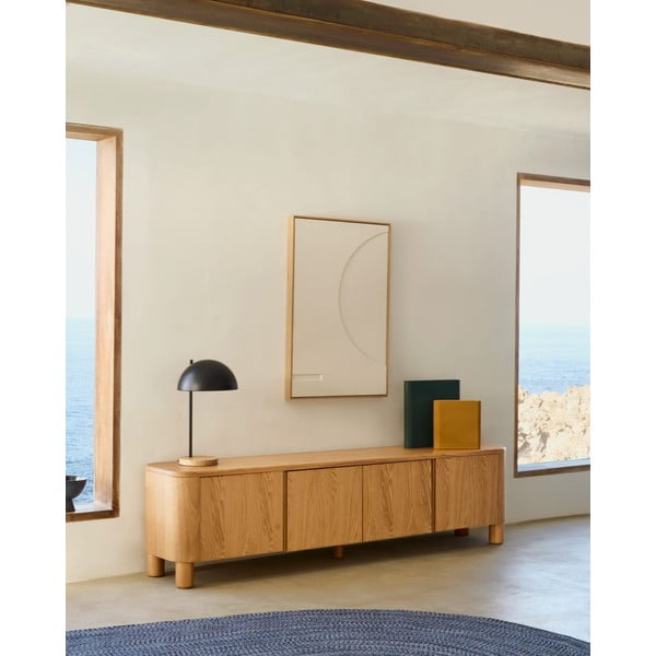 Saarepuidu spoonist TV-alus 200x52x40 cm Salaya - Kave Home-image-1