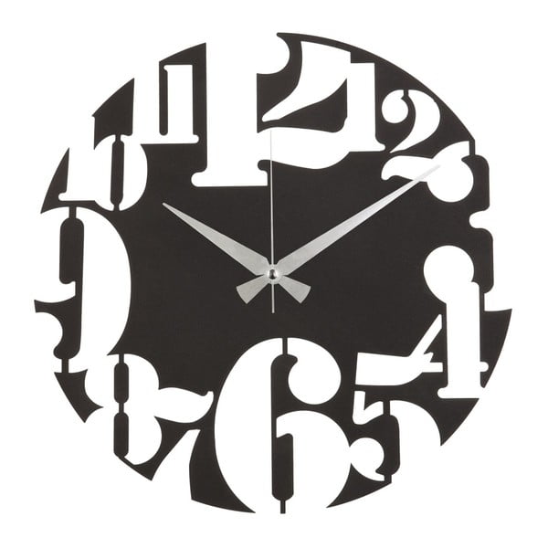 Kovové nástěnné hodiny Numbers, ø 50 cm