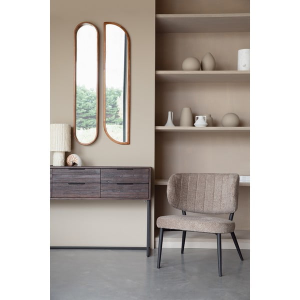 Puidust raamiga seinapeegel 24x120 cm Nyko - White Label-image-1