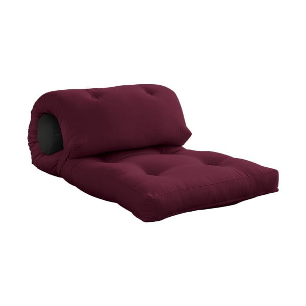 Veinivärvi futon madrats 70x200 cm Wrap Bordeaux/Dark Grey – Karup Design-image-3