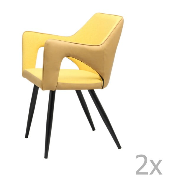 Žlutá jídelní židle 360 Living Sina