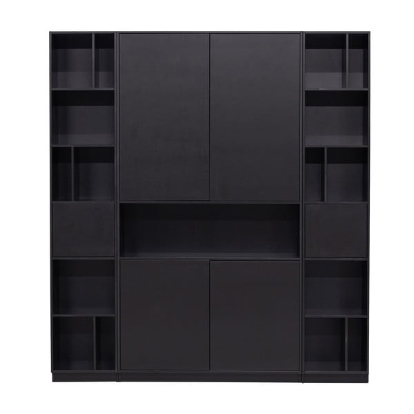 Must männipuidust modulaarne raamaturiiul 190x210 cm Finca - WOOOD