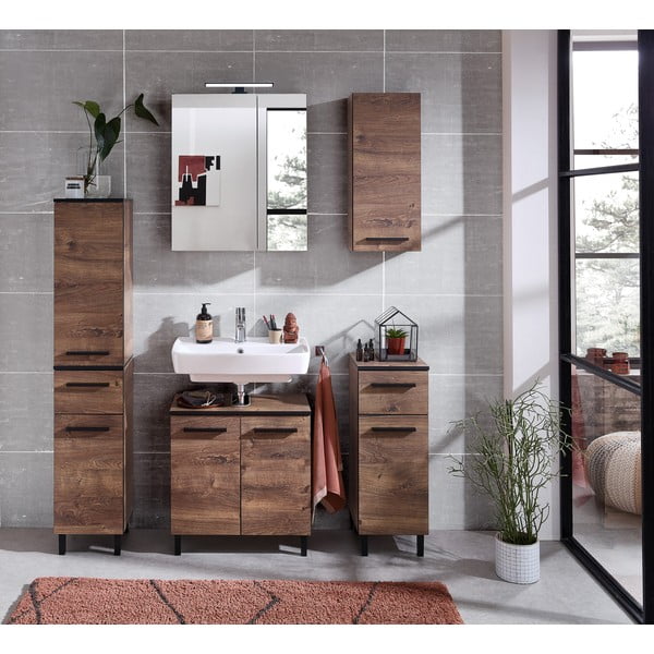 Tammepuust pruun kapi valamu all 60x53 cm Set 374 - Pelipal-image-4