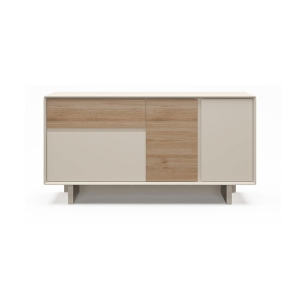 Beež tammespoonist kummut 146x76x45 cm Carpi - Marckeric