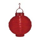 Punane päikesepaneeliga LED-latern, ø 30 cm - Star Trading
