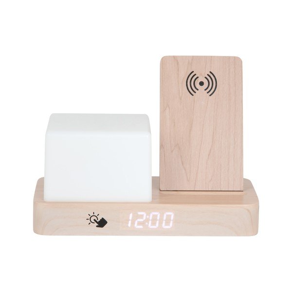 Digitaalne/laua äratuskell juhtmevaba laadijaga Retro LED Night Light - Karlsson-image-3