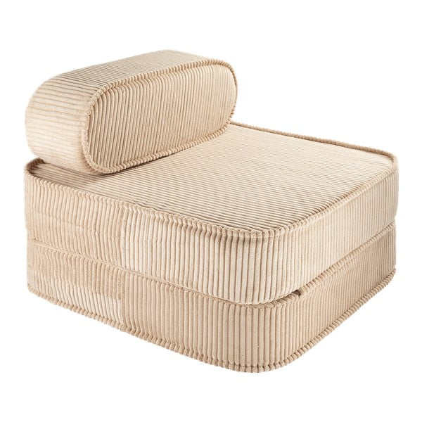 Helepruun velvetist laste tugitool Flip - Wigiwama