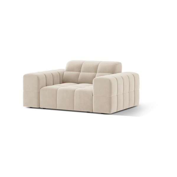 Kreemikas sametist tugitool Chicago - Cosmopolitan Design-image-1