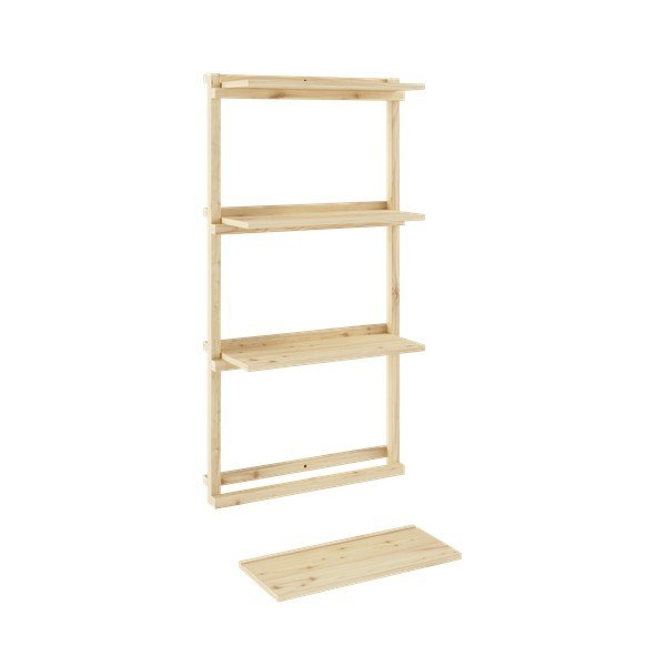 Männipuidust raamaturiiul seinale 66x127 cm Groove - Karup Design-image-4