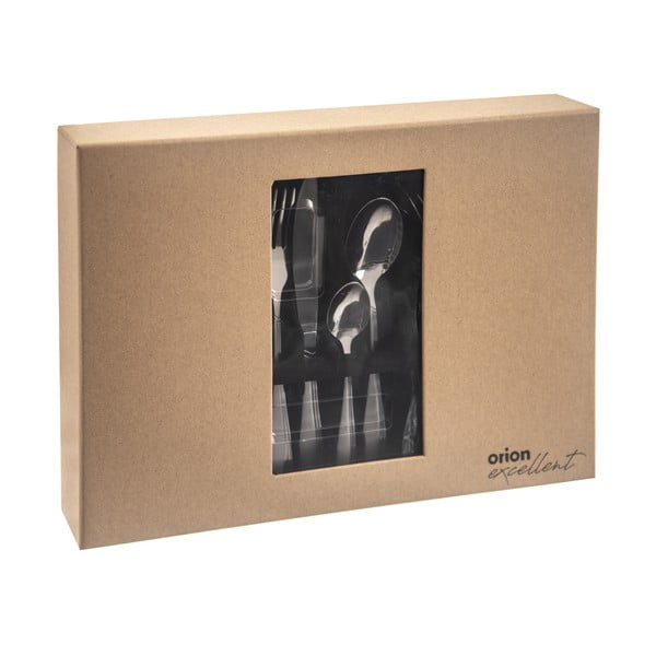 24-osaline hõbedane roostevabast terasest söögiriistade komplekt Satin - Orion-image-4