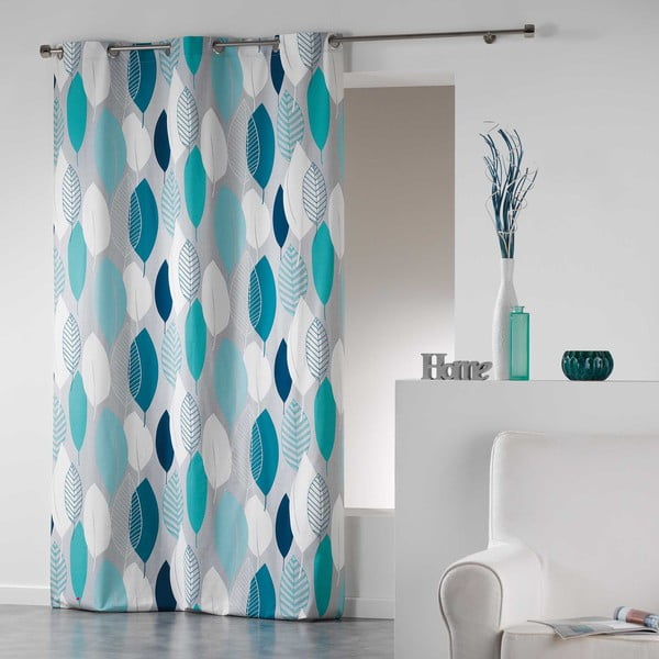 Sinine kardin 140x240 cm Leafy - douceur d'intérieur-image-1