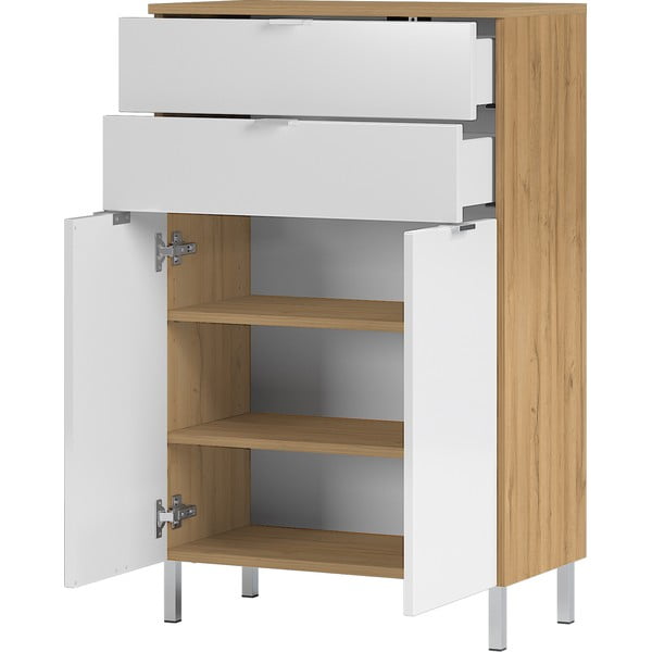 Valge kõrge vannitoakapp 60x97 cm Mauresa - Germania-image-3