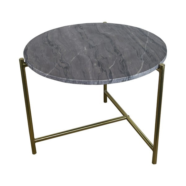Odkládací stolek s mramorovou deskou HF Living Dark Marble