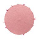 Roosa ümmargune vaip ø 90 cm Pompomparty - douceur d'intérieur