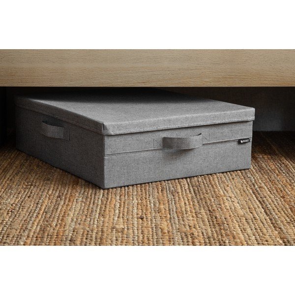 Hall tekstiilist hoiukast koos kaanega 46x56x16 cm Soft Storage Low - Bigso-image-1