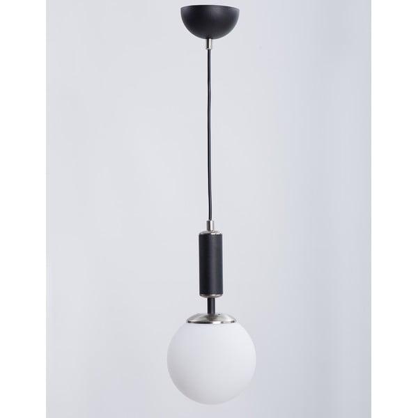 Valge-must klaasist varjuga rippvalgusti ø 15 cm Hector - Squid Lighting