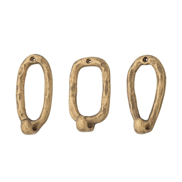 Kuldset värvi metallist konksud 3 tk komplektis Cias - Bloomingville-image-2