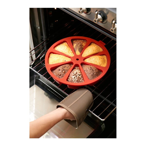 Punane silikoonist koogijagajaotur , ⌀ 26,5 cm - Lékué-image-4