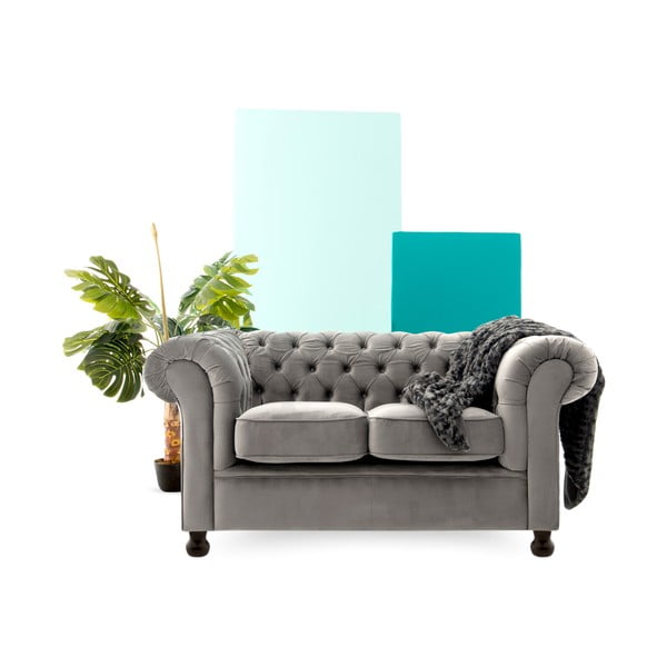 Šedá dvoumístná pohovka Vivonita Chesterfield-image-3