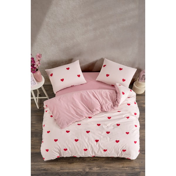 Roosa 4-osaline pikendatud voodipesukomplekt 200x220 cm Red Heart - Mila Home-image-3