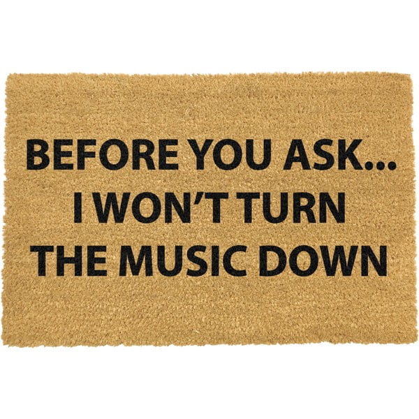 Looduslik kookosmatt , 40 x 60 cm Loud Music - Artsy Doormats