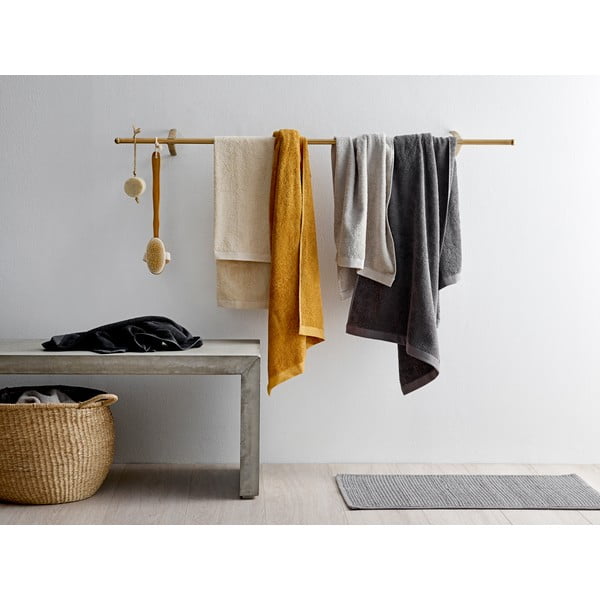 Kollane puuvillane froteerätik Golden, 100 x 50 cm Comfort Organic - Södahl-image-3