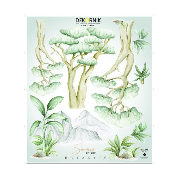 Seinakleebiste komplekt Savanna Botanics - Dekornik
