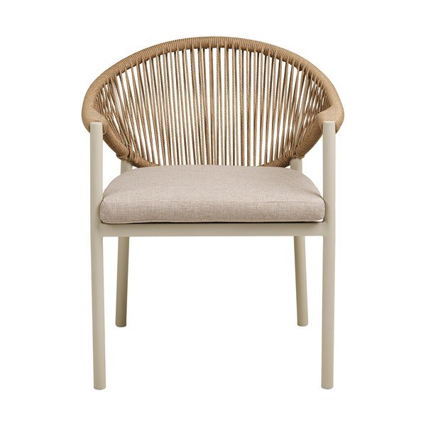 Beež metallist-polsterdatud aiatool Abela - House Nordic-image-2