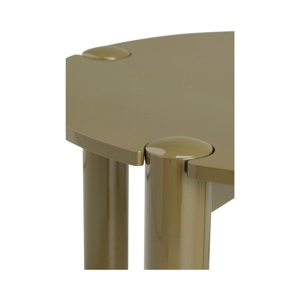Khaki värvi ümmargune kohvilaud MDF-ist, läbimõõduga 80 cm Pussel - Ellos Home-image-3