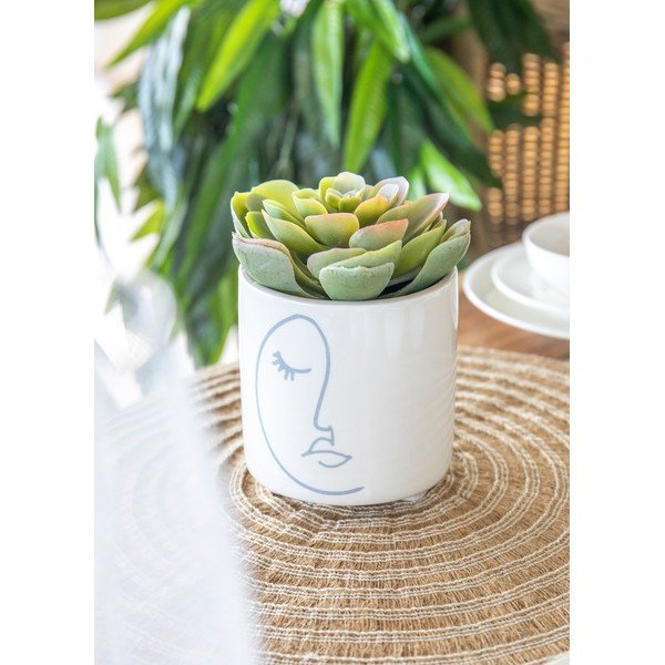 Keraamika lillepoti kate  ø 10 cm Abstract Face – Kitchen Craft-image-1
