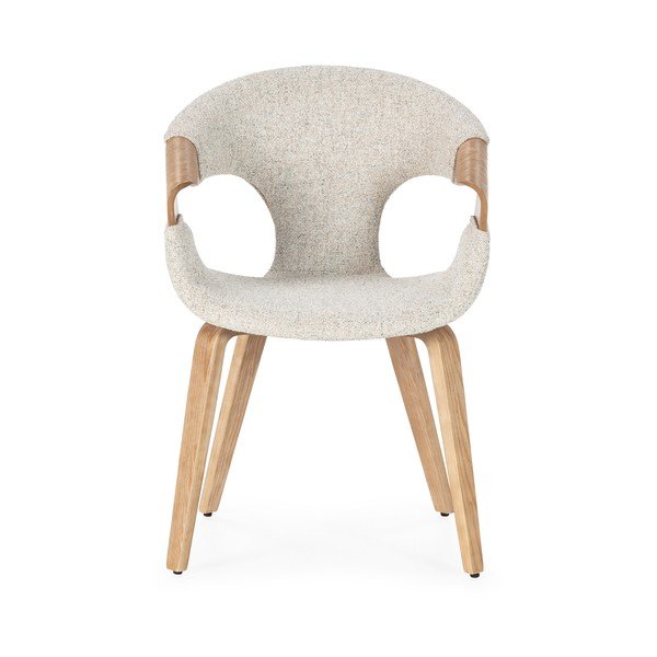 Beežid polsterdatud söögitoolid käetugedega, 2 tk komplektis Elif - MOME-image-2