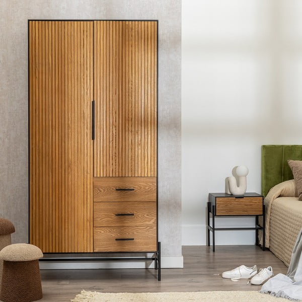 Tuhkpuidu spooniga riidekapp 104x203 cm - Ixia-image-1