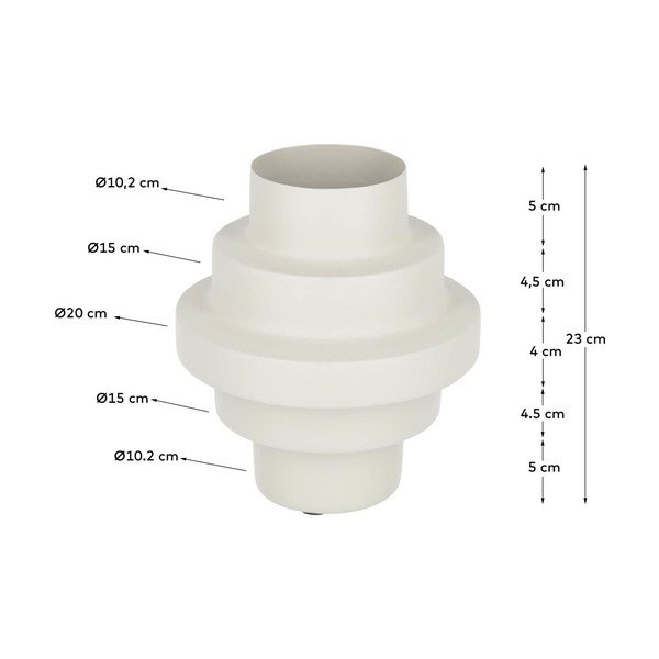 Beež terasest vaas (kõrgus 23 cm) Velia - Kave Home-image-4