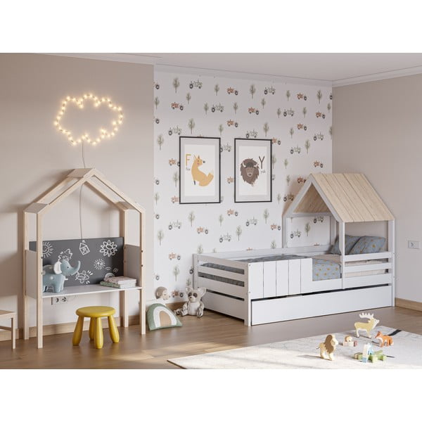 Valge sahtel lastevoodi alla 90x190 cm Valka - Marckeric-image-1