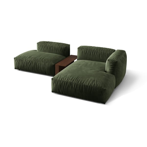 Roheline bukleekangast modulaarne nurgadiivan (parem nurk) Martina - Micadoni Home-image-2