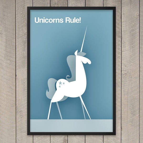Plakát Unicorns rule, 29,7x42 cm