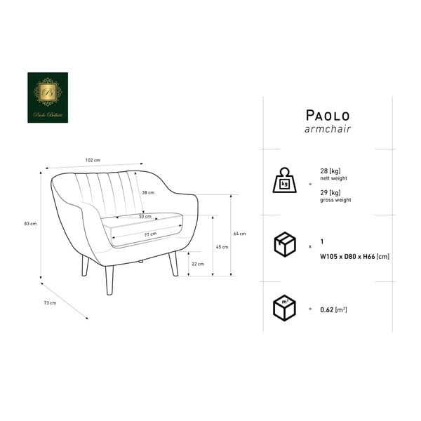 Hořčicově žluté křeslo Mazzini Sofas Benito-image-2