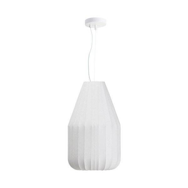 Valge laelamp tekstiilist varjuga ø 30 cm Somar - Kave Home