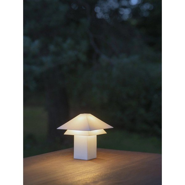 Valge LED-laualamp, millel on metallist varjund ja mille valgustugevust saab reguleerida (kõrgus 33,5 cm) Sanaka - Blomus-image-3