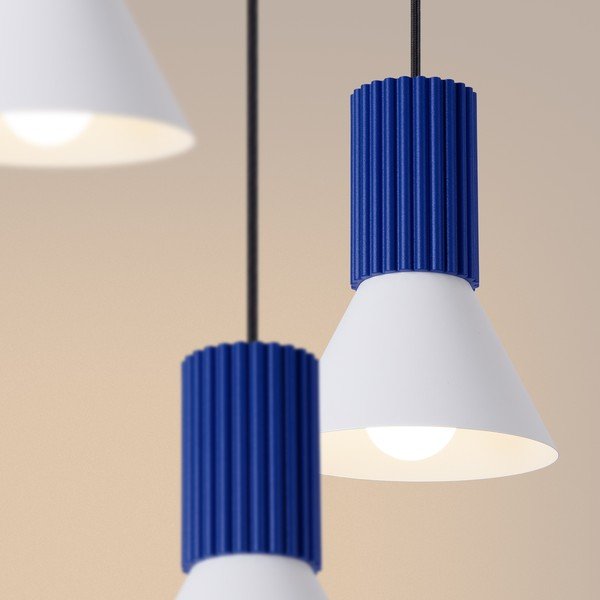 Sinine metallist ripplamp ø 30 cm Niru - Sollux-image-3